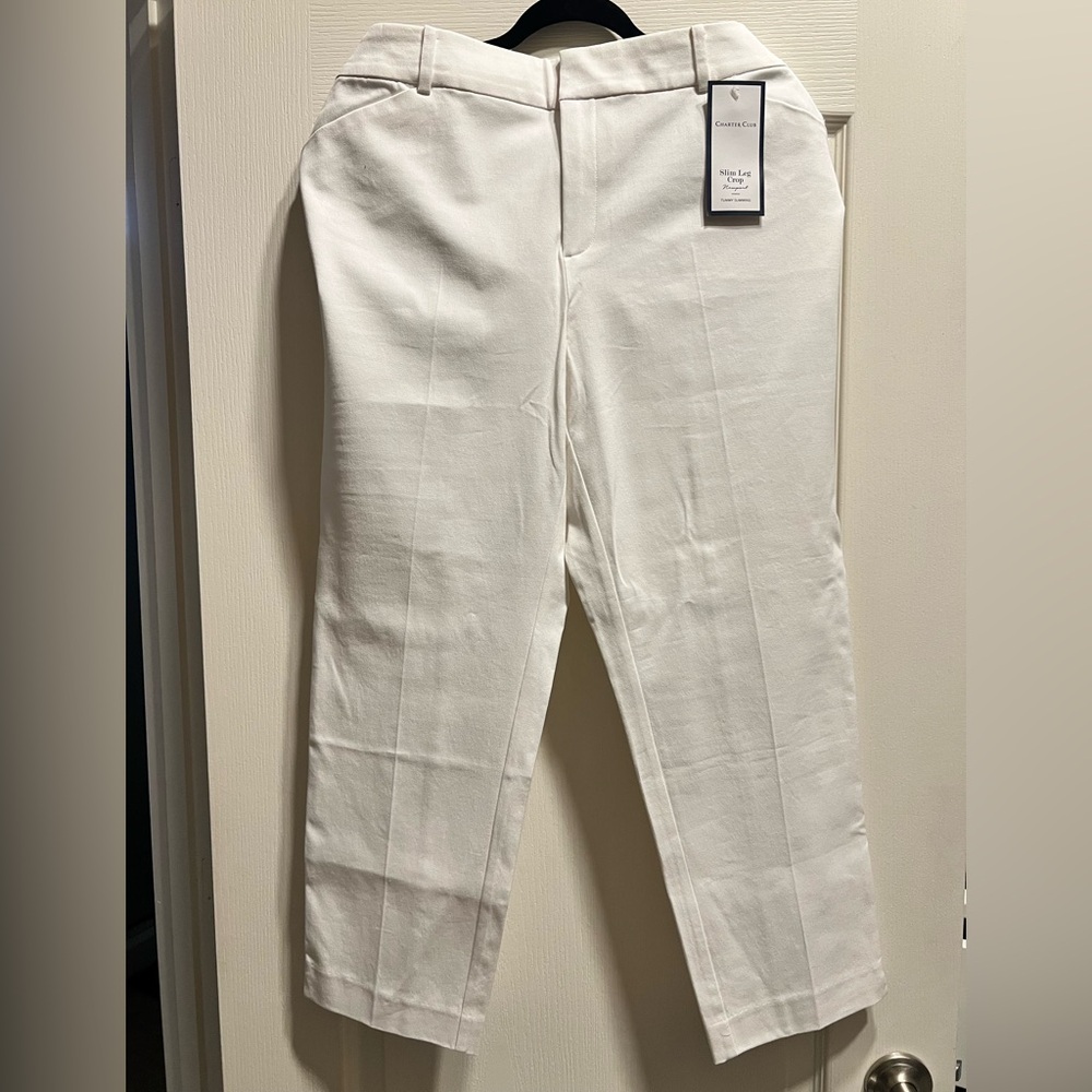 M1058 - Charter Club White Cropped Pants